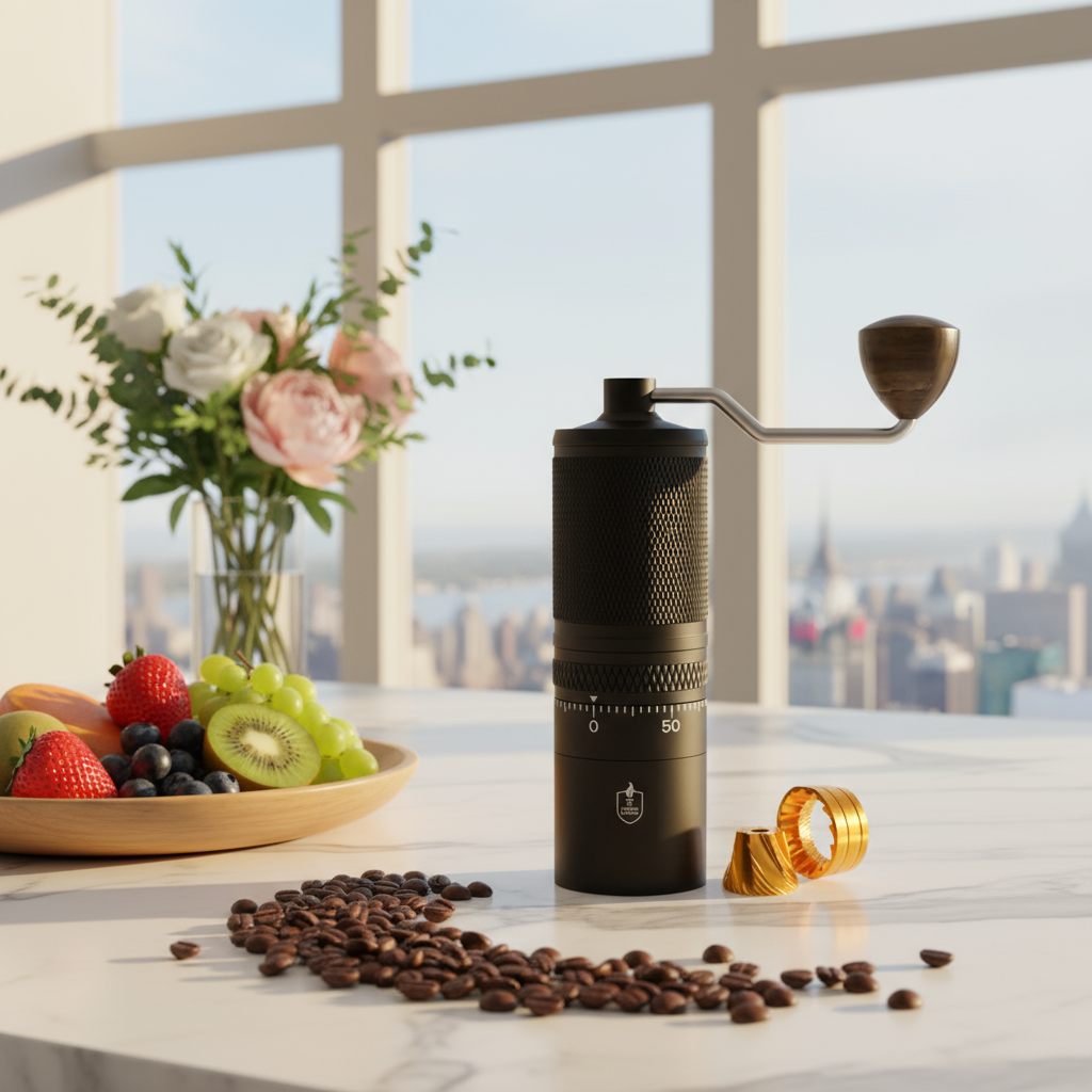Fiamma & Ferro Titanium+ Professional-Grade Manual Coffee Grinder — Titanium Burr | 60 Grind Settings