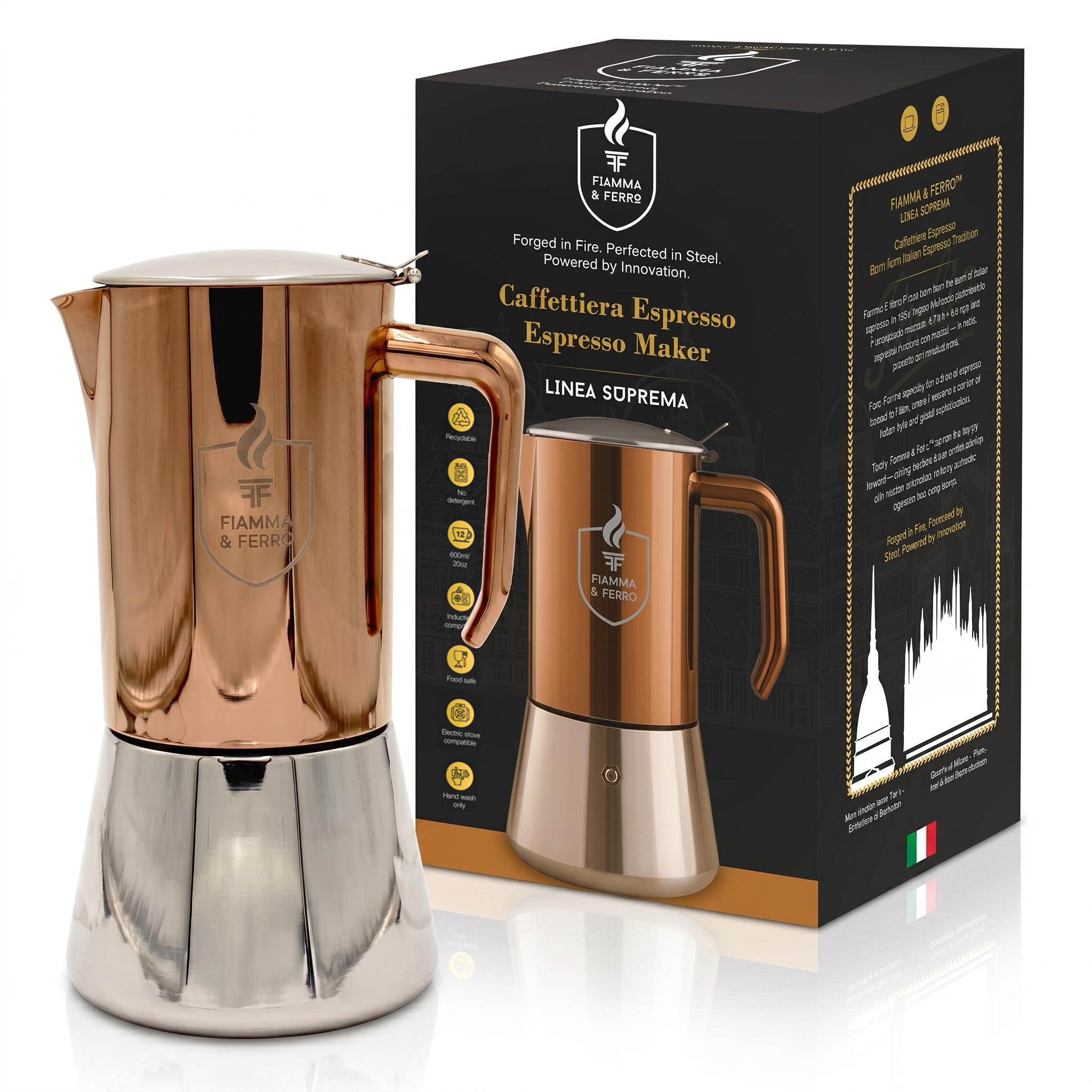 Stovetop Espresso Maker 12 Cup | Moka Pot