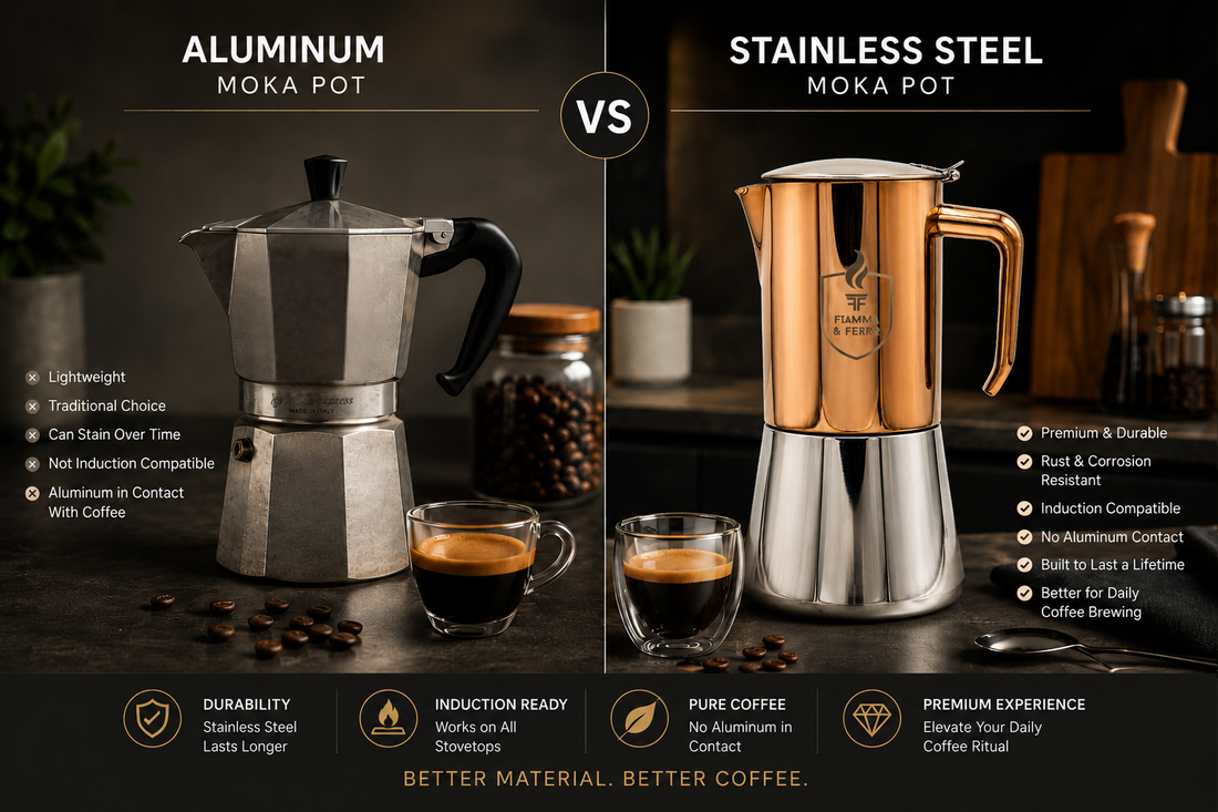 Stainless Steel vs Aluminum Moka Pot: Which Is Better for Daily Coffee?