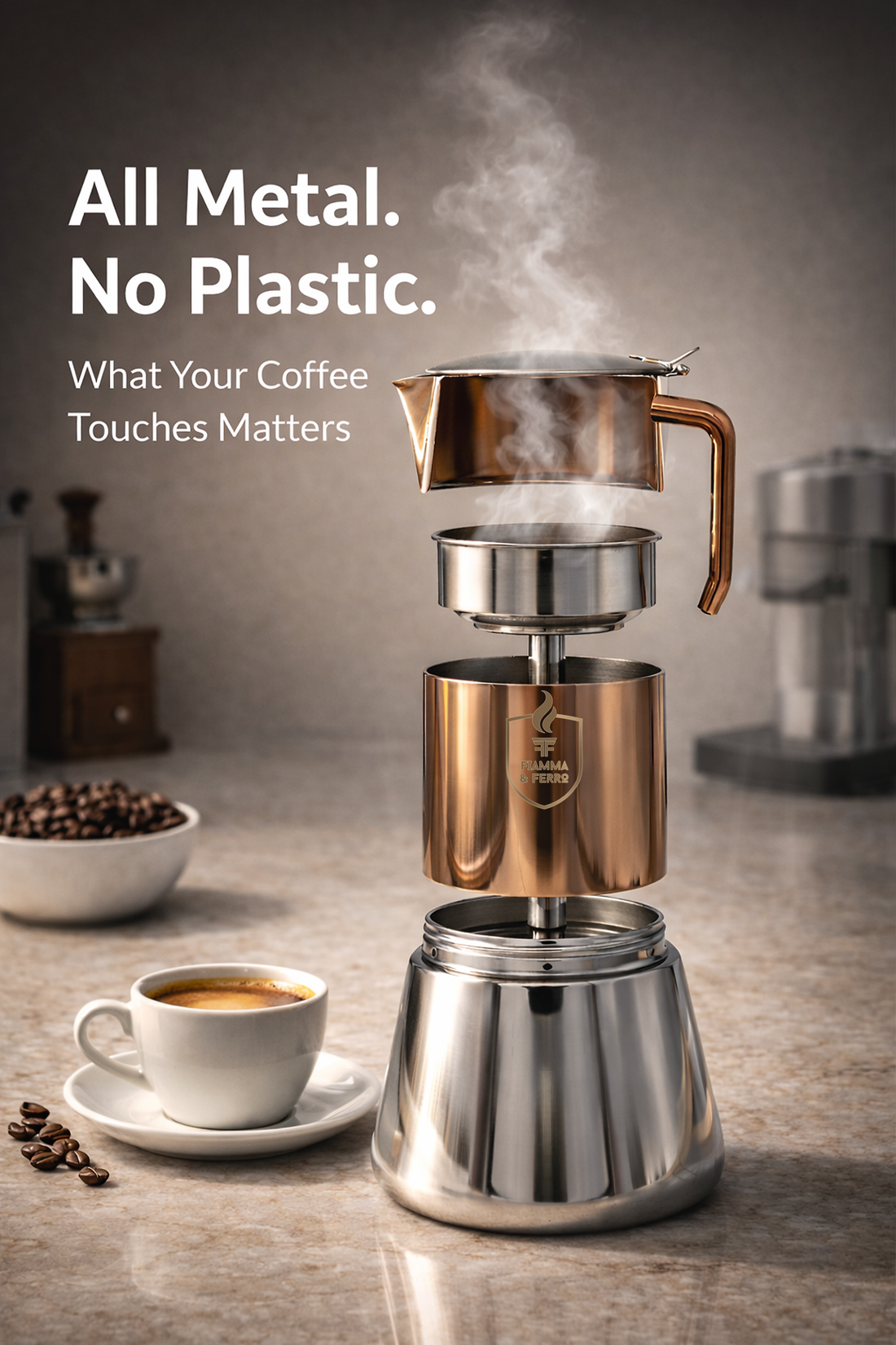 All Metal Espresso Maker (No Plastic) — Why Material Matters More Than You Think