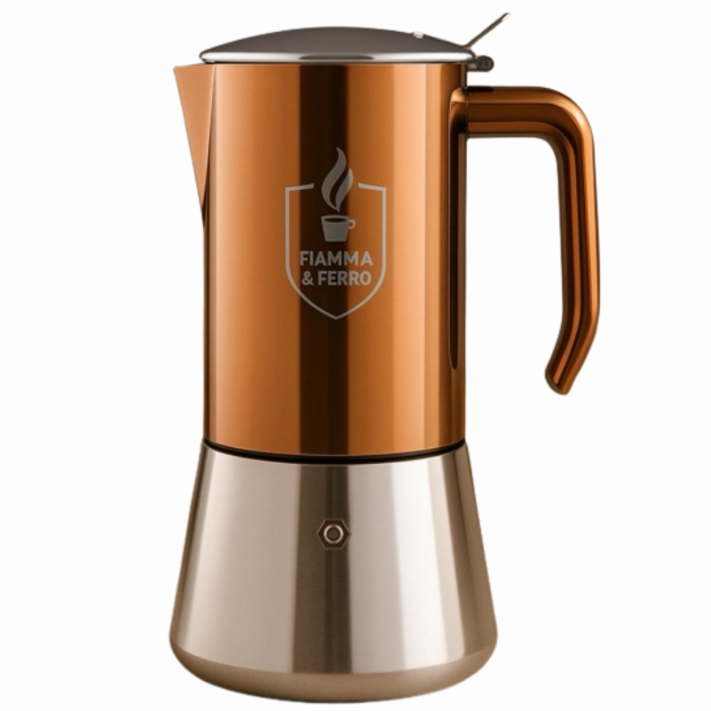 Fiamma & Ferro Stovetop Espresso Maker — 600 ml / 20 oz (12 Cup) | Induction, Electric and Gas Stove Compatitble
