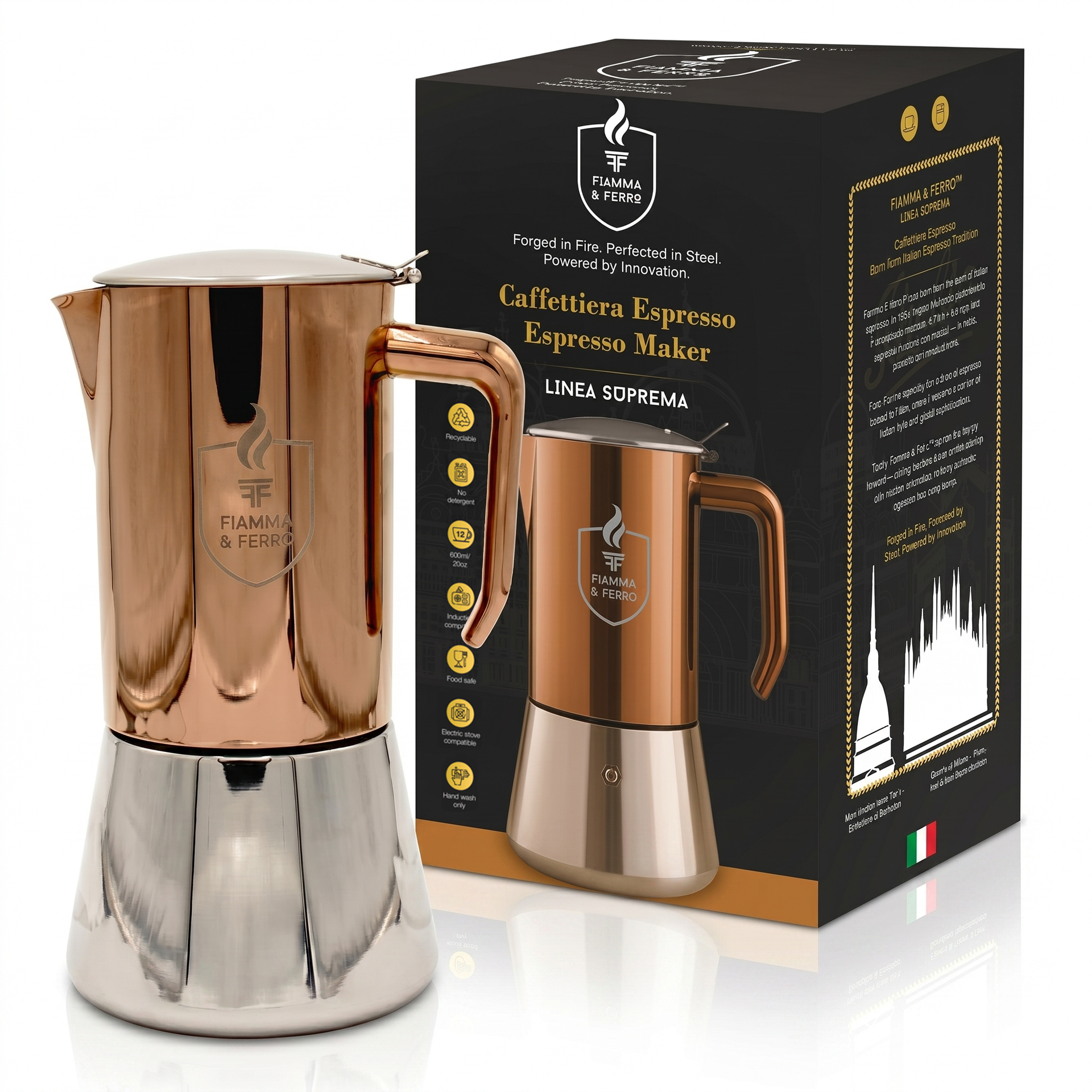 Stovetop Espresso Maker 12 Cup | Moka Pot